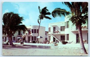 HOLLYWOOD BEACH, Florida FL ~ Roadside ROSEMONT APARTMENTS Art Deco  Postcard