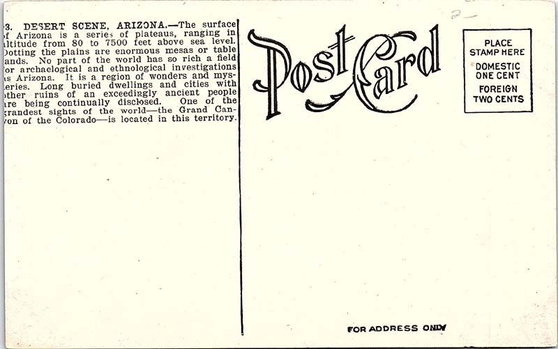 Postcard ROAD SCENE Roosevelt Arizona AZ AI6416