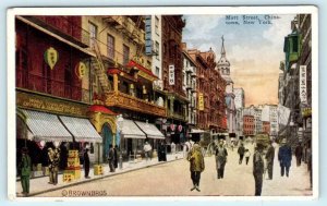 CHINATOWN, New York City ~ MOTT STREET Scene  ca 1910s Brown Bros  Postcard