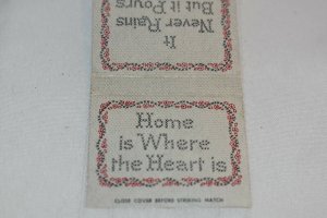 Home Is Where the Heart Is It Never Rains But It Pours 30 Strike Matchbook Cover