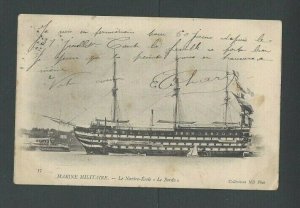 1905 PPC Military Navy School Ship La Borda France UDB