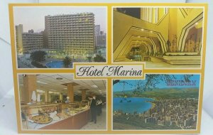 Vintage Postcard Multiview Hotel Marina Benidorm Alicante Spain