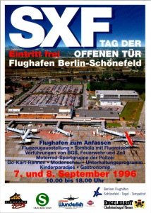 Germany, BERLIN-SCHONEFELD AIRPORT Bird's Eye View 1996 Advertising 4X6 Postcard