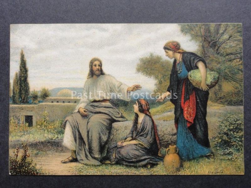 Religious: JESUS - Maria & Martha by EGMS Series 9060 - Old Postcard