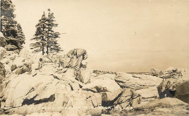c1930 Real Photo PC; The Lion's Head, New Harbor ME Lincoln County, posted