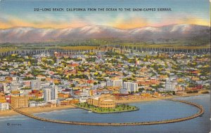 Ocean to the Snow-Capped Sierras Long Beach CA
