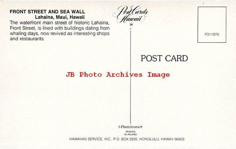 HI, Lahaina, Hawaii, Front St, Sea Wall, Business Area, Colourpicture No P311970 