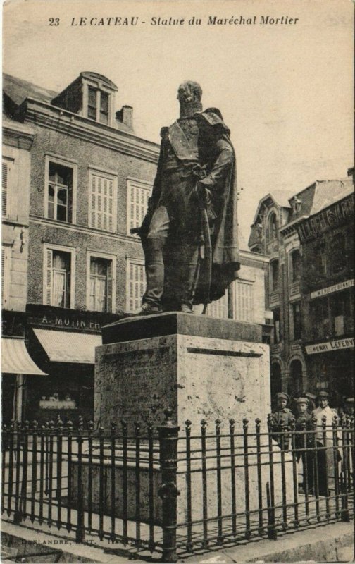 CPA LE CATEAU - Statue du Marechal Mortier (142139)