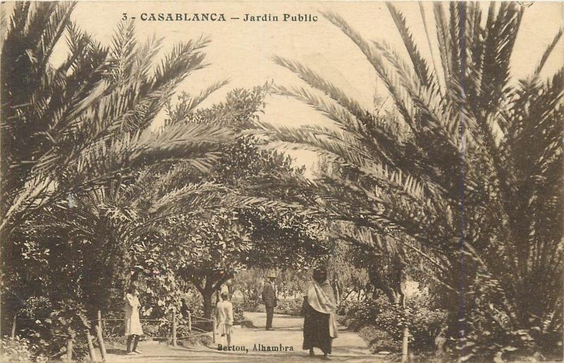 Morocco Casablanca animated public garden