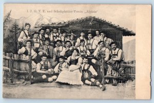 Germany Postcard IJGTE and Schuhplattler Association Alpinia c1910 Unposted