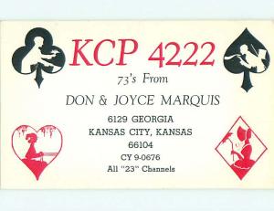 comic - QSL CB HAM RADIO CARD Kansas City Kansas KS s0137