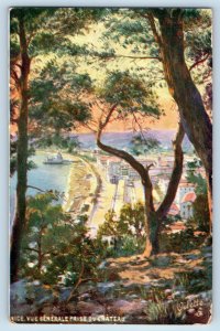 Nice France Postcard General View Taken From Chateau c1910 Oilette Tuck Art