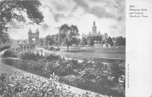 Hartford Connecticut~Soldiers & Sailers Memorial Arch~Capitol~Summer Scene~c1905