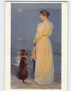 Postcard Summer Evening at the Skaw By P. S. Krøyer, Skangen, Denmark