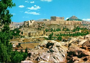 Greece Athens View Of Acropolis