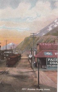 Postcard Broadway Skagway Alaska