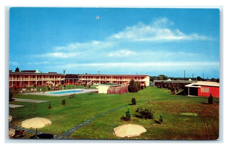Postcard Tiana Bay Motel, Long Island NY J19
