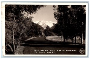 1950 Old Baldy And LA Co. Highway To Camp Baldy Frashers RPPC Photo Postcard