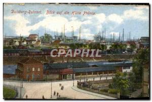 Old Postcard Duisburg Ruhrort Blick auf die Hutte Phonix