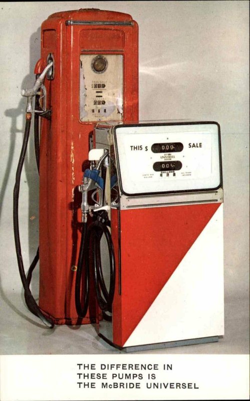 Louisville KY CL McBride Co Rebuilding Gas Pumps Postcard