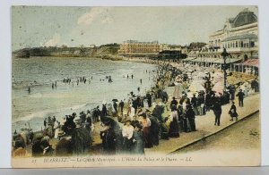 BIARRITZ Beach Bathers Hotels Boardwalk c1907 Postcard K13