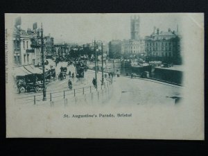 Bristol ST. AUGUSTINE'S PARADE Animated Street c1902 UB Postcard by Valentine