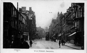 RPPC - Showing downtown on Wind Street - c1908 - Vintage Postcard