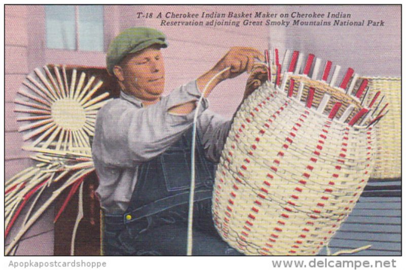 Cherokee Indian Basket Maker Cherokee Indian Reservation North Carolina