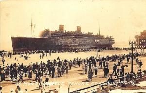 S.S. Moro Castle Ashore at Asbury Park NJ RPPC Postcard