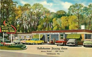 Autos Roadside Dining Room 1950s Tallahassee Florida Postcard Colorpicture 5795