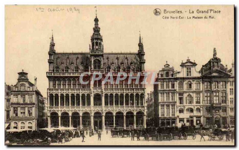 Old Postcard Brussels Grand Place