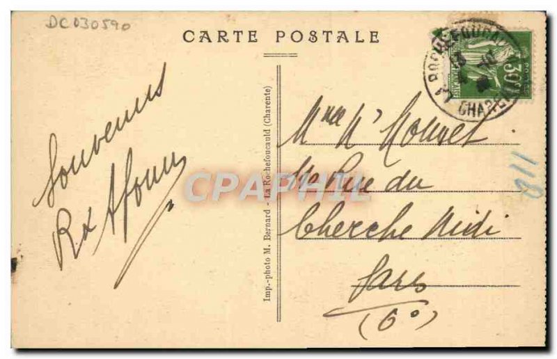 Old Postcard Chateau La Rochefoucauld