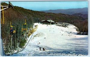 GATLINBURG SKI LODGE, Tennessee TN    Chair Lift & BASE LODGE 1963   Postcard