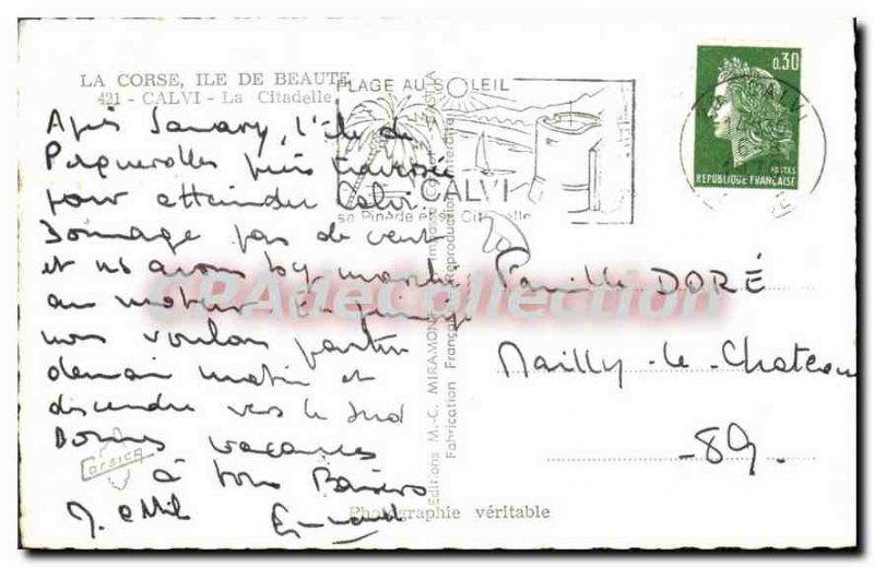 Postcard Old Calvi Citadel