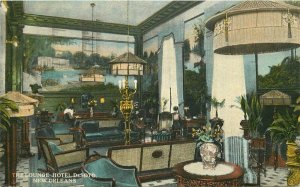 Alphonse Hotel De Soto Interior New Orleans Louisiana 1924 Postcard 20-6934