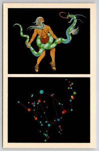 Astronomy Constellation Ophiuchus the Serpent Bearer Postcard L42