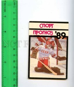 254374 USSR ice hockey ADVERTISING 1989 year CALENDAR