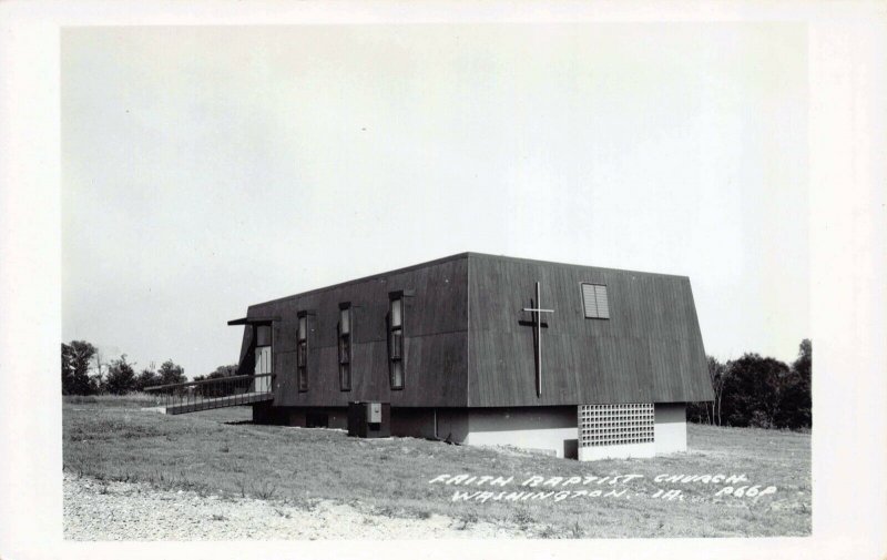 Real Photo Postcard Faith Baptist Church in Washington, Iowa~129773