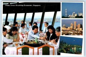 Prima Tower Revolving Restaurant SINGAPORE multiview Postcard