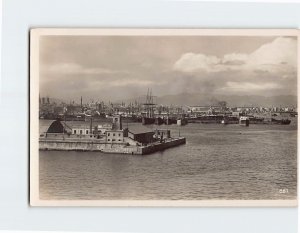 Postcard Hafen Barcelona Spain