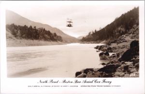 Aerial Car Ferry North Bend Boston Bar BC British Columbia RPPC Postcard E29