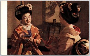 Maiko Dancing Girls Of Kyoto Japan Costume Old Tradition Elegance Postcard