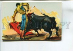 481049 Mexico toreador killing a bull Fema publishing house Old postcard