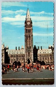 Changing The Guard, Ottawa Canada, 1967 Postcard, Postal Services Slogan Cancel