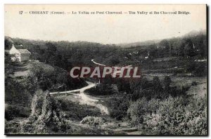 Crozant Old Postcard The valley bridge Charraud