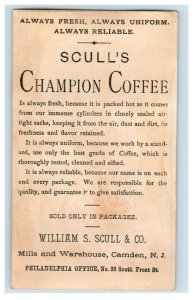 1870-80's Scull's Champion Coffee William S. Scull #2 Trade Card P140