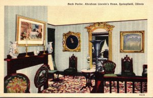 Illinois Springfield Abraham Lincoln's Home Back Parlor Curteich