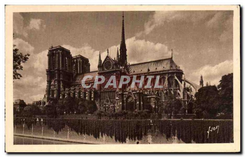 Old Postcard Paris while strolling Notre Dame