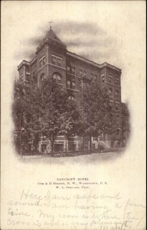 Washington DC Bancroft Hotel c1905 Postcard
