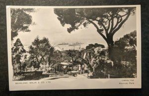 Mint Vintage Alameda Park Gibraltar Ships in Background Real Photo Postcard RPPC